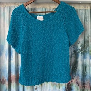 Vintage Liberty House knit/ crochet short sleeve top